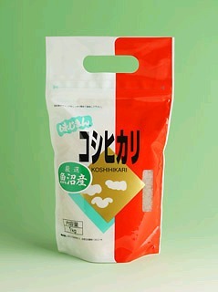 魚沼産コシヒカリ　手さげ袋