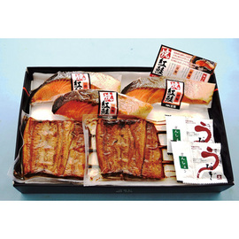 鰻串焼・焼紅鮭セット