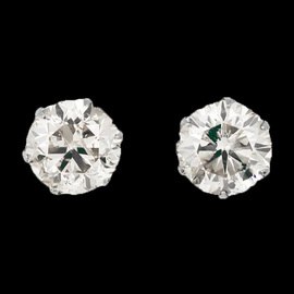 ダイヤモンド１．０ｃｔ×２　プラチナピアス　Ｖ０７−００９９９