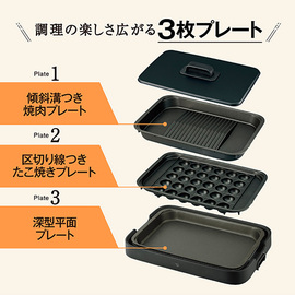 象印ホットプレート　３枚　ＥＡＫＬ３０−ＢＡ